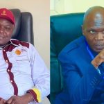 Former Lugari MP aspirant Bryan Liseche (left) and current MP Nabii Nabwera (right)