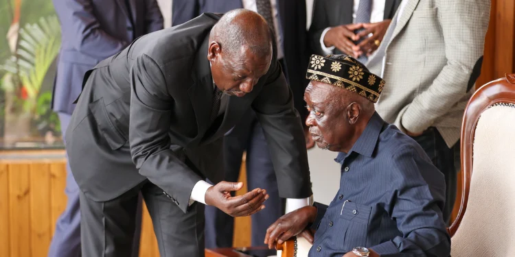President William Ruto and ODM leader Oburu Odinga