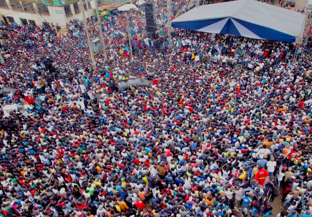 Thousands turn out as Sifuna leads Linda Mwananchi rally in Kitale