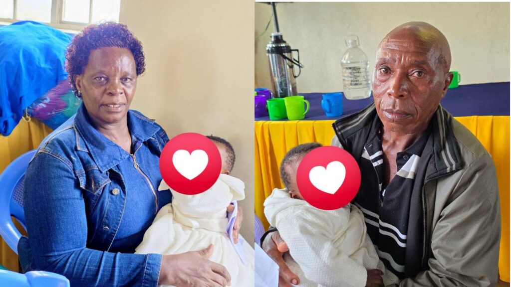 Kenyan woman, 62, and her husband, 70, welcome twin girls after years of waiting