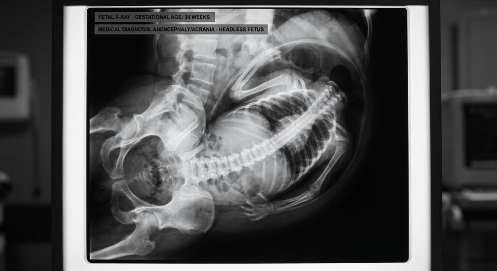 Rare condition that causes babies to be born without a head
