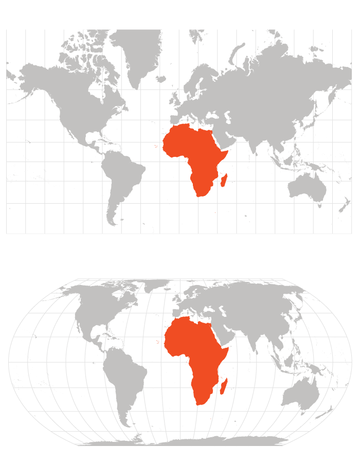 UN votes to adopt world map that correctly represents the size of Africa 