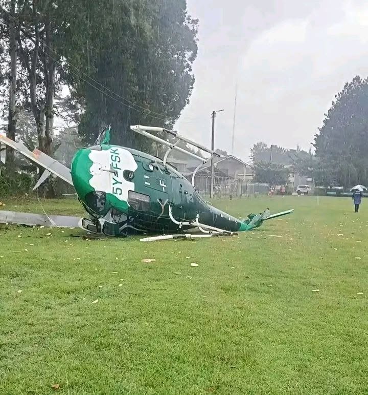 Environment PS among four occupants injured as helicopter crashes in Kericho